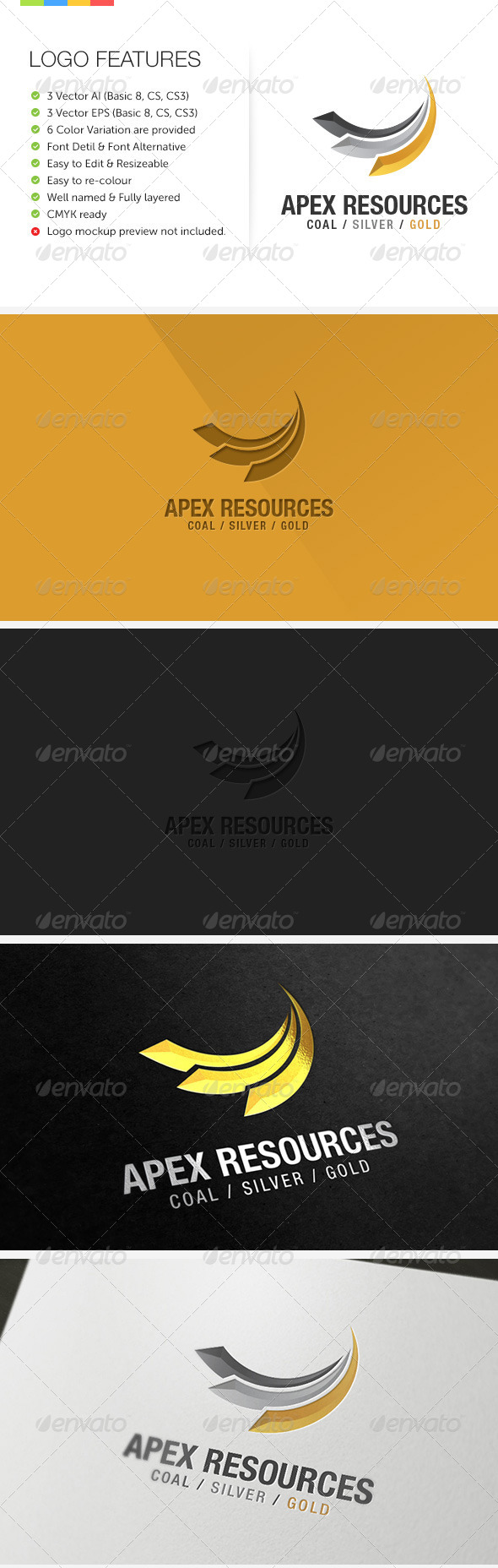 Apex Mining Exploration - Abstract Logo Templates