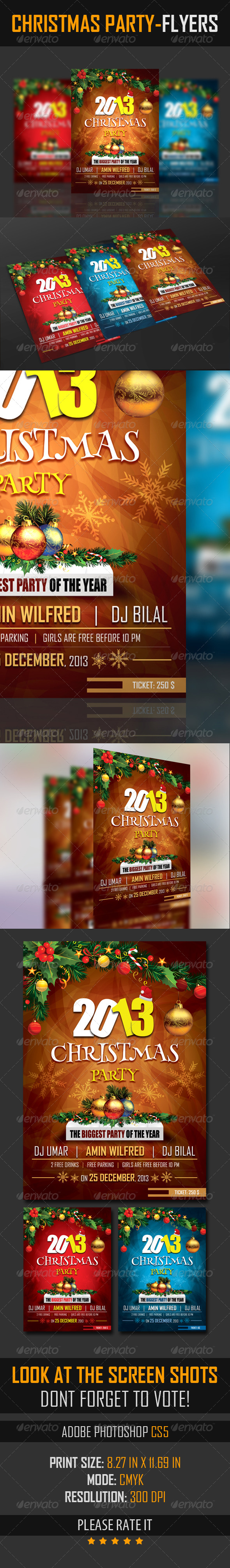 Christmas Party Flyers - Clubs & Parties Events
