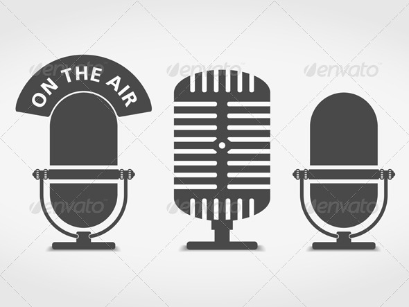 Microphone Icons - Objects Vectors