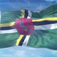 4K 3D Dominica Flag 