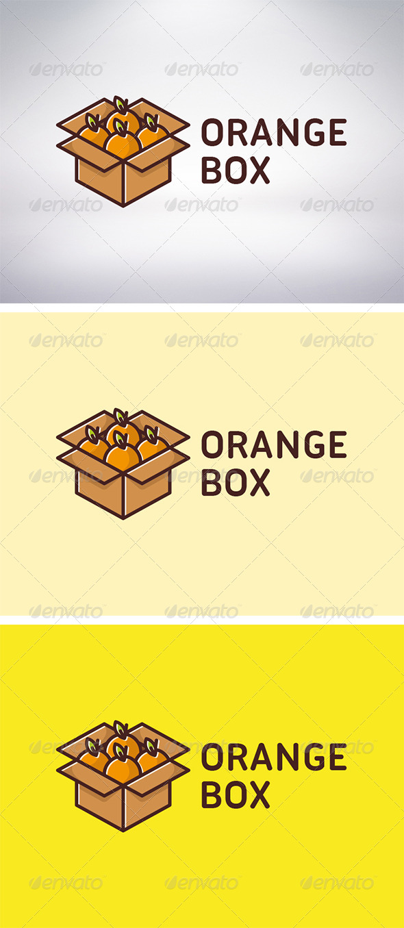 Orange Box Logo - Food Logo Templates
