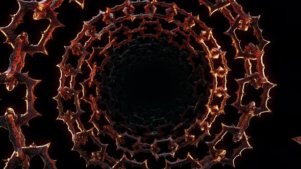 Spiky Metal Chain VJ Loop alt