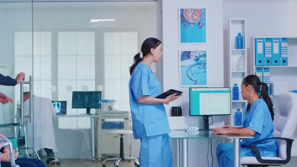 Medical Staff at Reception alt