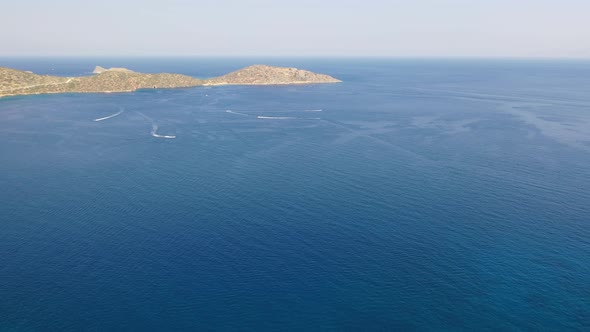 Aerial View of Kalydon Island, Crete, Greece