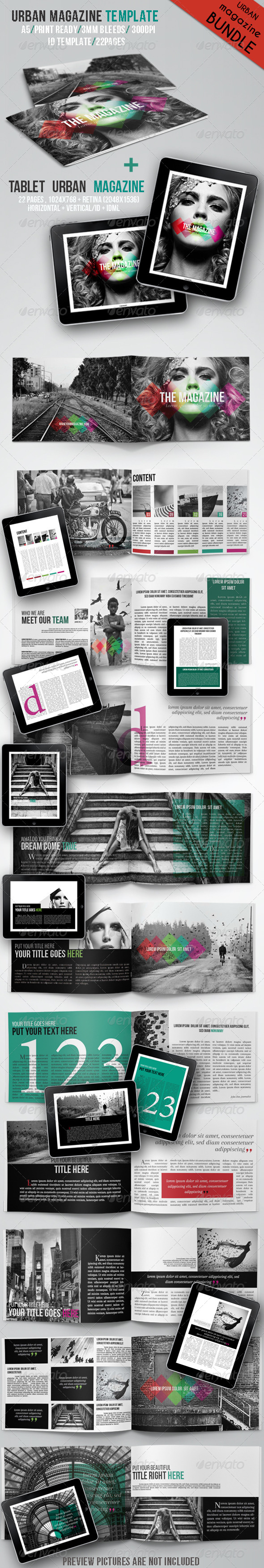 Urban Magazine Bundle - Magazines Print Templates