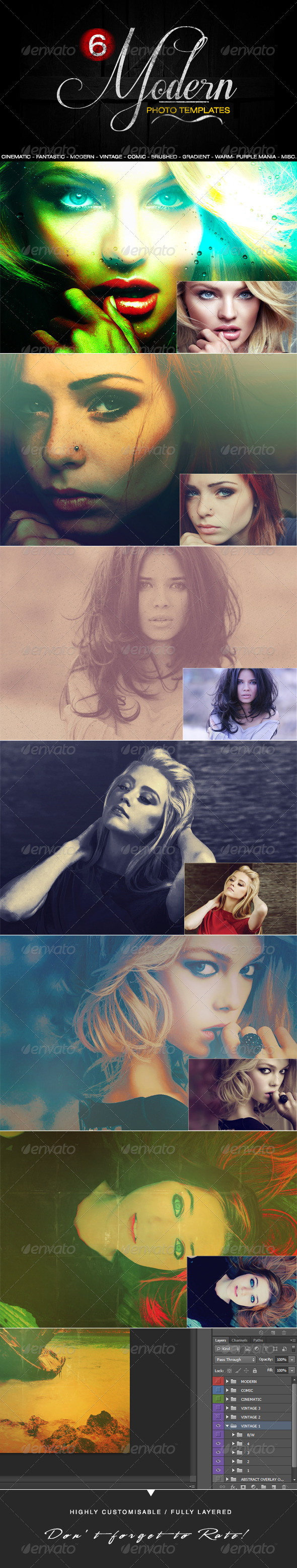 6 Modern Photo Templates - Photo Templates Graphics