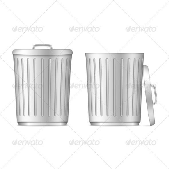 Trash Cans - Objects Vectors