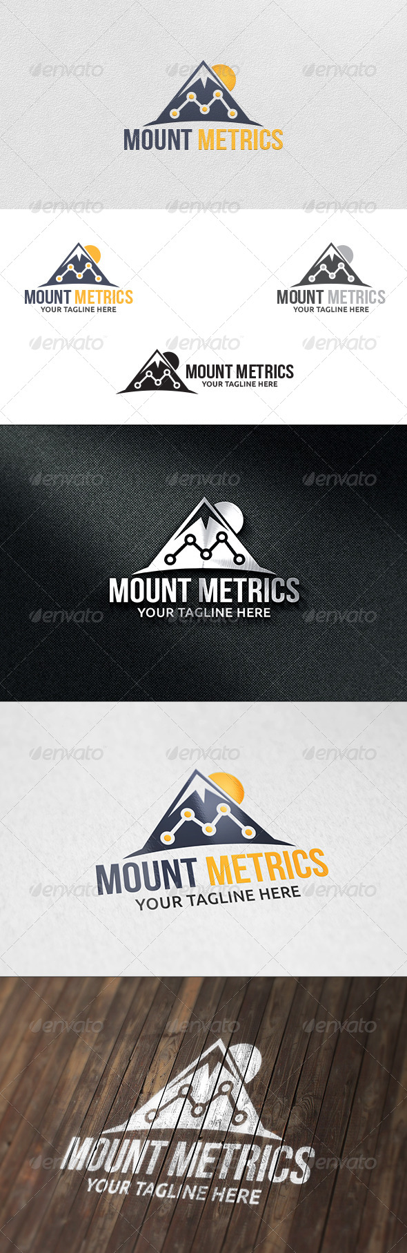 Mountain Metrics - Logo Template - Nature Logo Templates