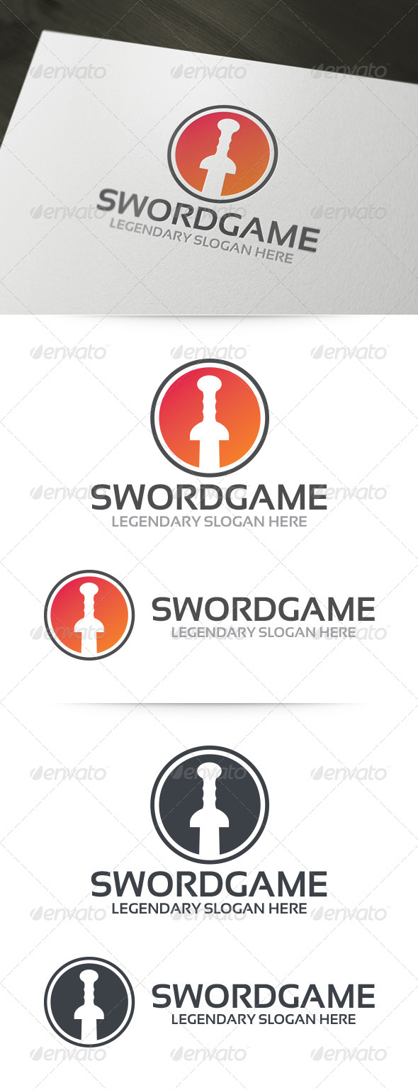 Sword Game Logo - Objects Logo Templates