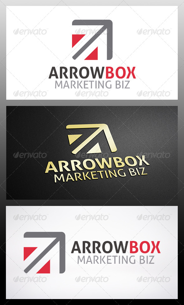 Arrow Box Logo - Vector Abstract