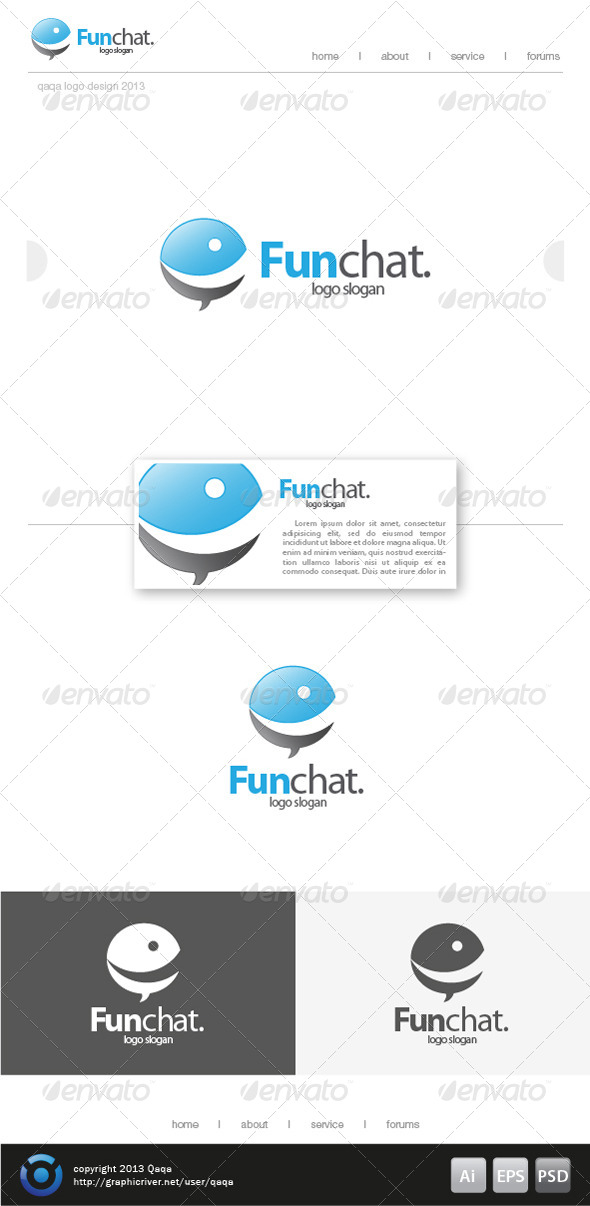 Fun Bubble Chat Logo - Symbols Logo Templates