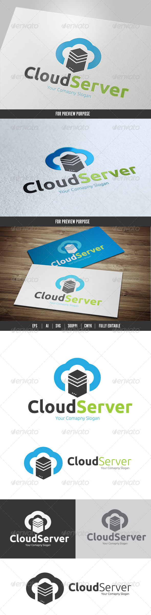 Cloud Server - Nature Logo Templates
