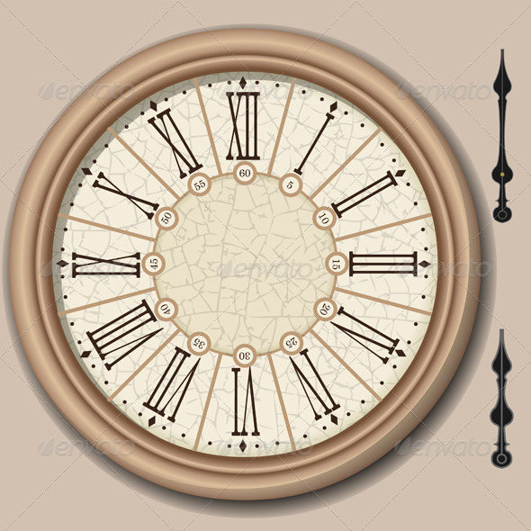 Quadrant of Victorian Clock with Lancets - Objects Vectors