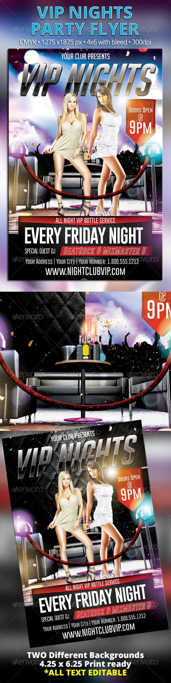 VIP Nights Party Flyer - Clubs & Parties Events