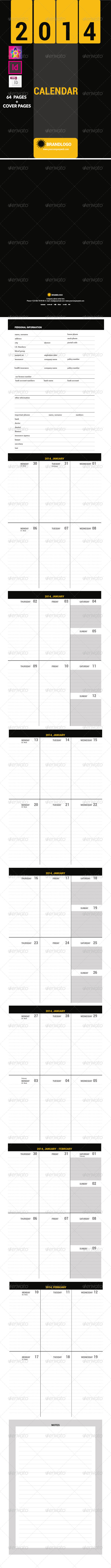 2014 Calendar Organizer Template - Calendars Stationery