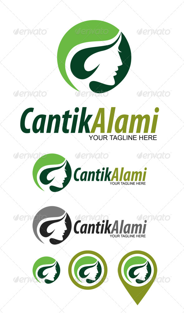 Cantik Alami Logo - Nature Logo Templates