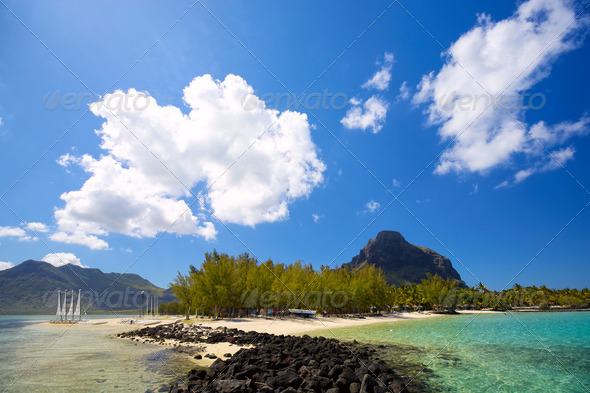 Mauritius coastline - Stock Photo - Images