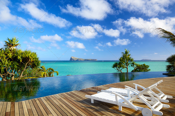 Tropical relax in Mauritius - Stock Photo - Images