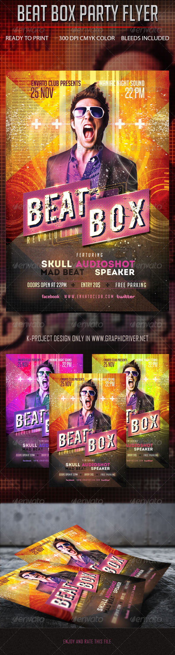 Beat Box Party Flyer - Clubs & Parties Events