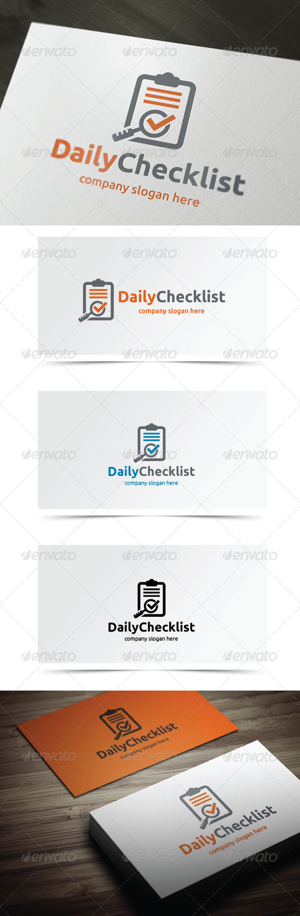 Daily Checklist - Symbols Logo Templates