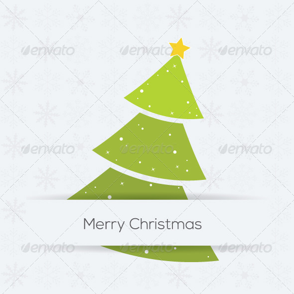 Christmas Tree Vector Card - Christmas Seasons/Holidays
