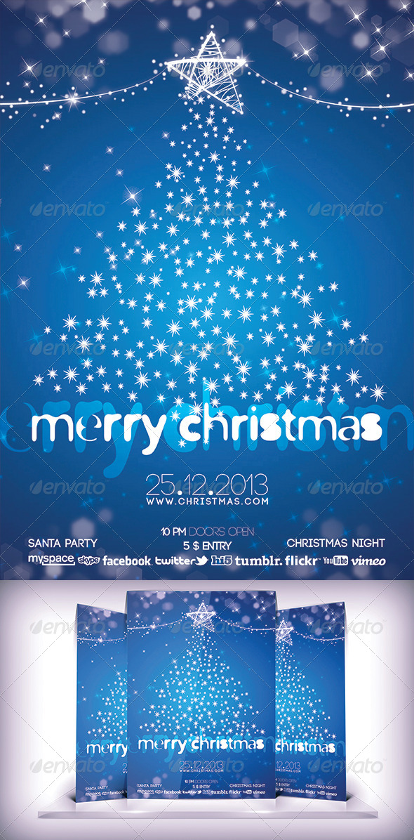 Merry Christmas Party Flyer - Holidays Events