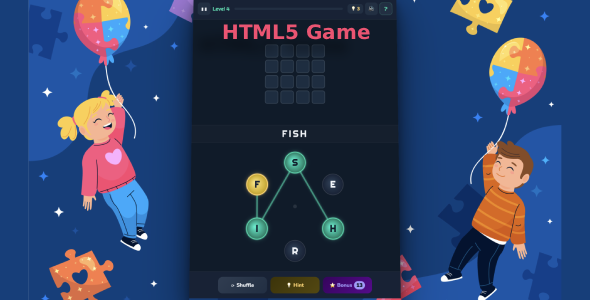 Word Wheel – HTML5 Word Puzzle Game