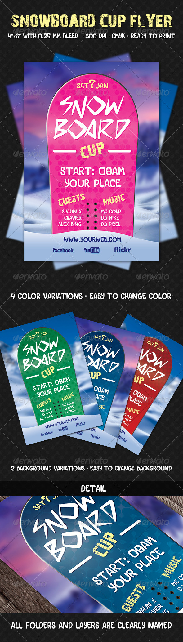 Snowboard Cup Flyer - Events Flyers