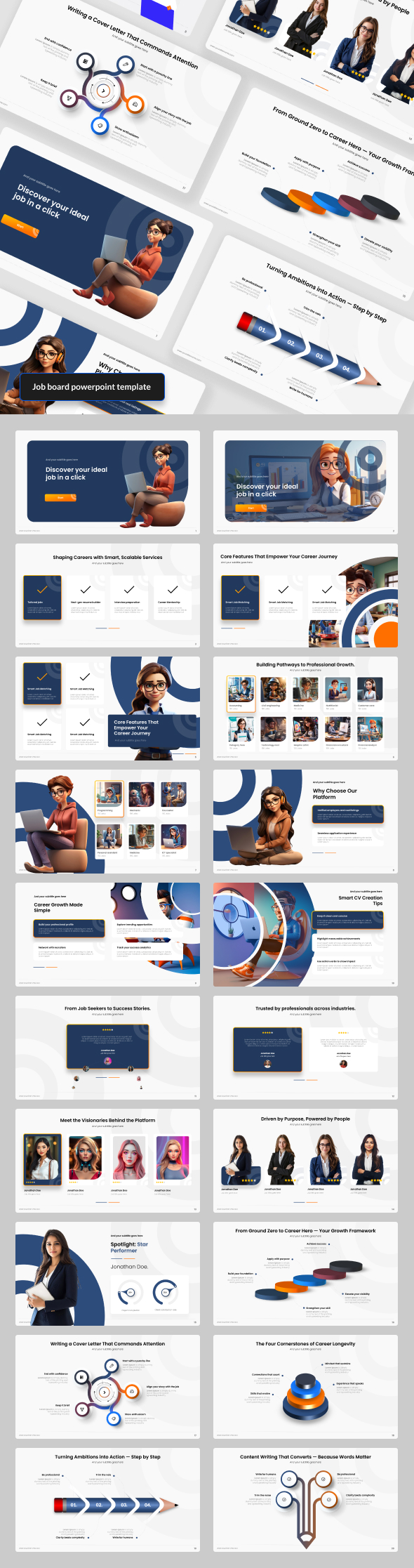 Job Board - Business Profile Powerpoint Template