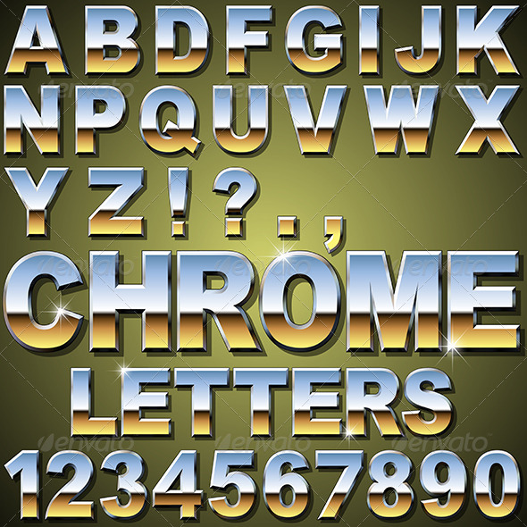 Chrome Letters - Miscellaneous Vectors