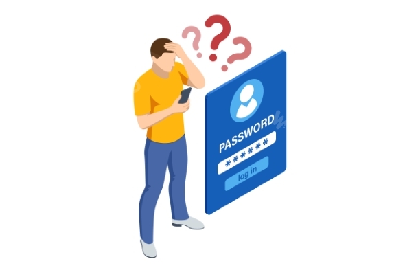 Isometric Data Access with Confused Man Standing