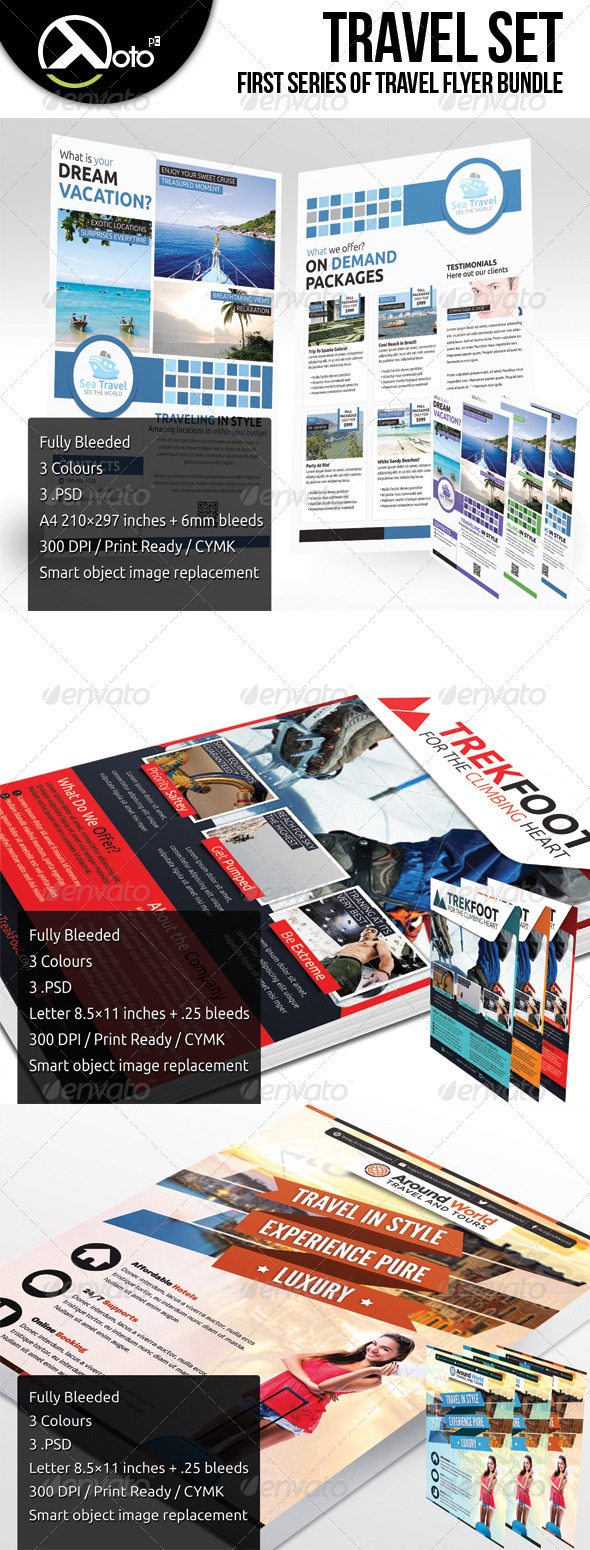 Travel Flyers Set - Corporate Flyers