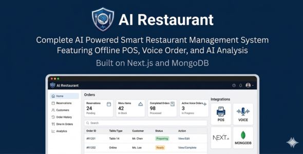 AI Restaurant – AI Powered Smart Restaurant Management | Offline POS, Voice Order, AI Analysis