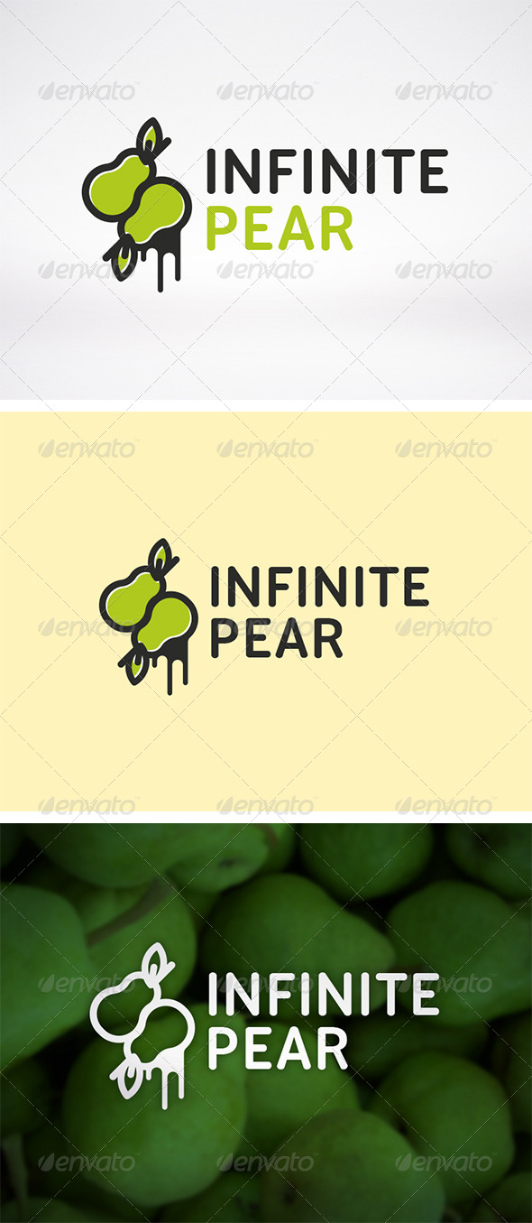 Infinite Pear Logo - Food Logo Templates