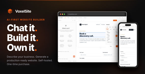 VoxelSite — AI Website Generator · Self-Hosted · Own Your Files