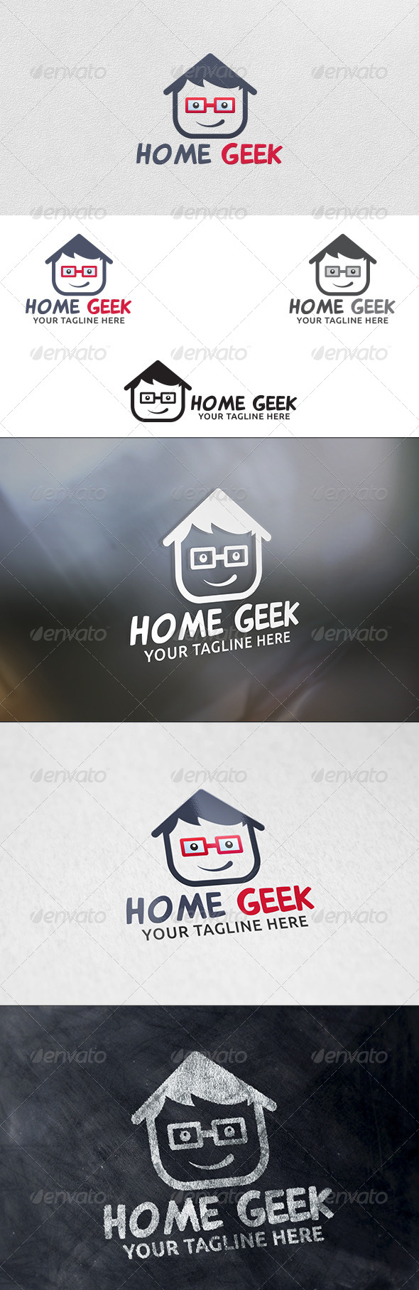 Home Geek - Logo Template - Humans Logo Templates
