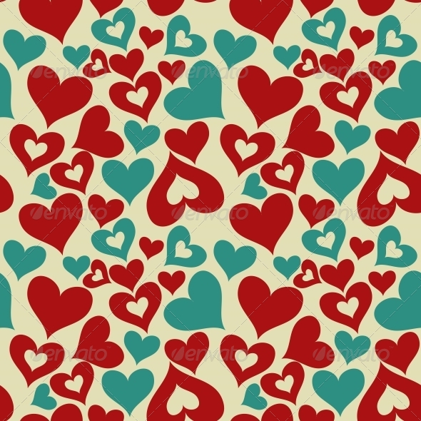 Valentine Seamless Hearts Pattern - Valentines Seasons/Holidays