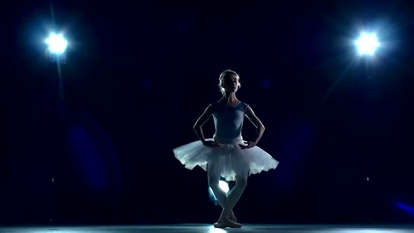 Ballerina Is Wearing Tutu. Slow Motion alt