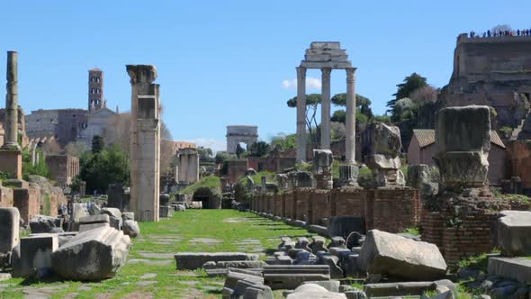 Roman Forum in sunny day, Rome, Italy