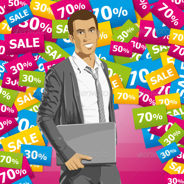 Vector Businessman in Suit - People Characters