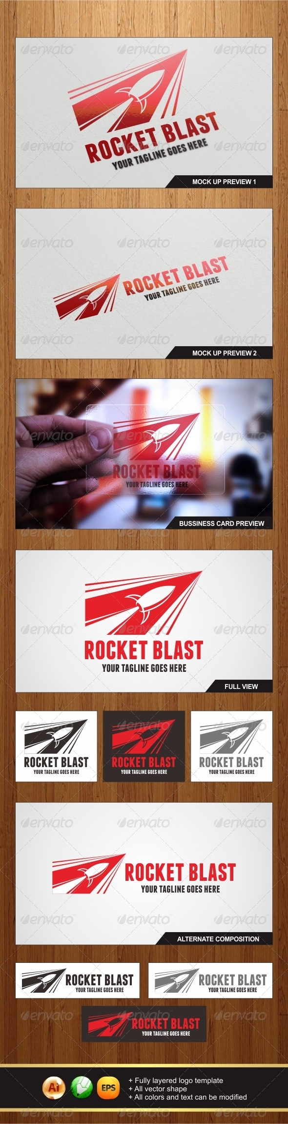 Rocket Blast Logo - Objects Logo Templates