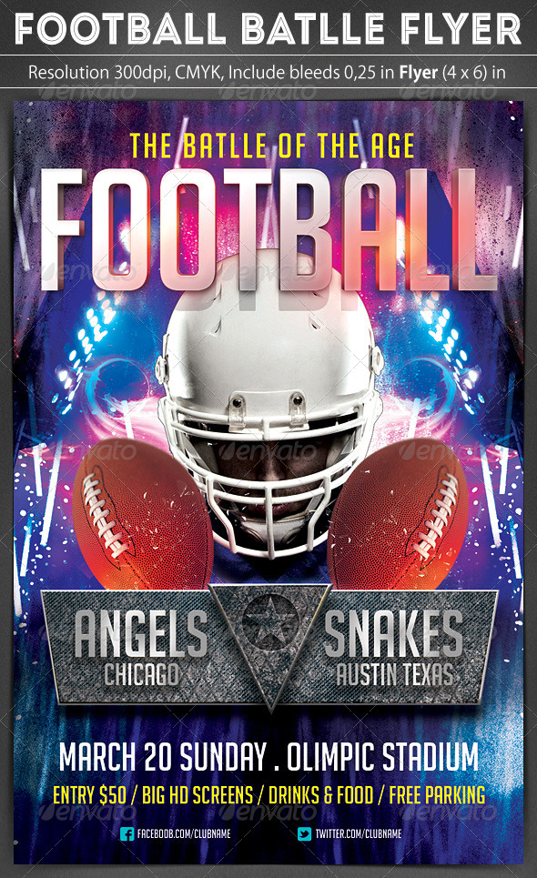 Football Battle Flyer - Sports Events