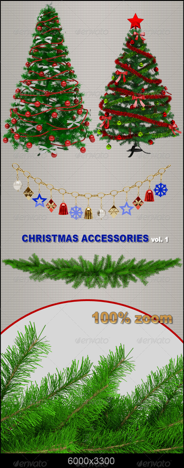 Christmas Accessories - Objects 3D Renders