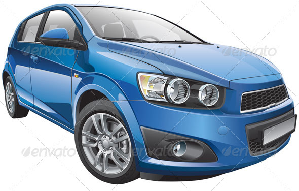 Korean Subcompact Hatchback - Vectors