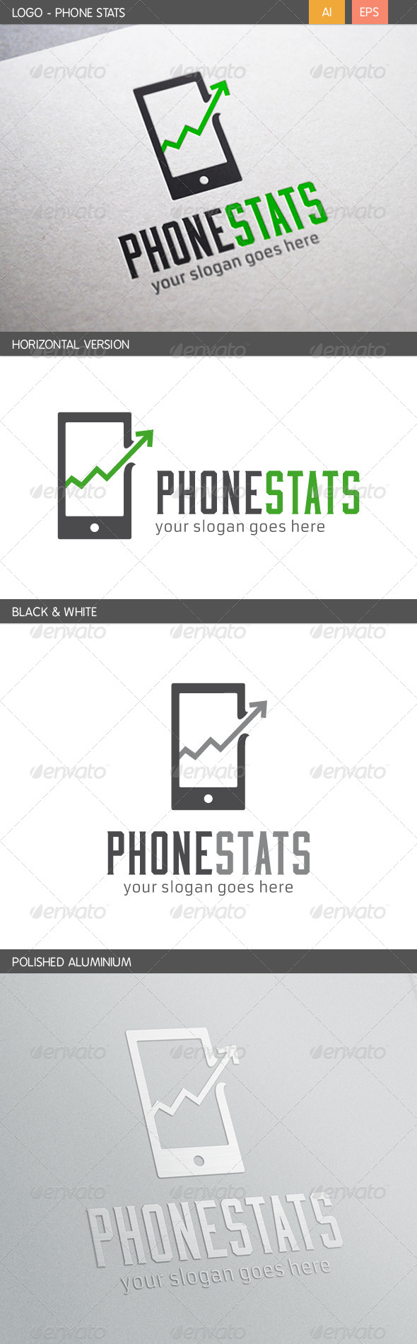 Phone Stats Logo - Objects Logo Templates