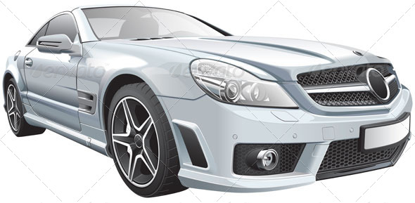 European Luxury Roadster - Vectors