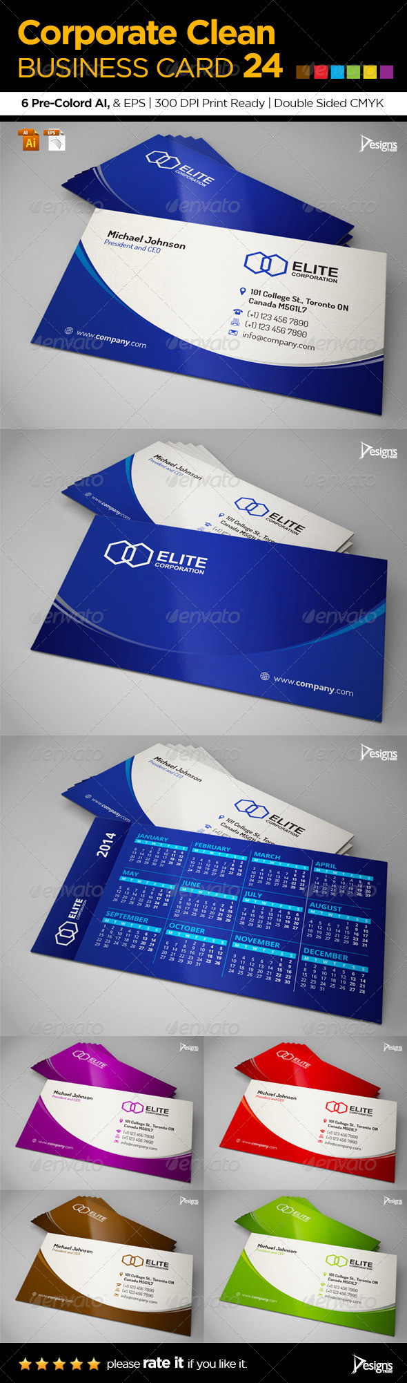 Corporate Clean Business Card 24 - Corporate Business Cards