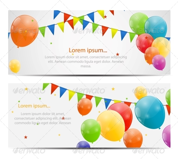 Color Glossy Balloons Background - Birthdays Seasons/Holidays
