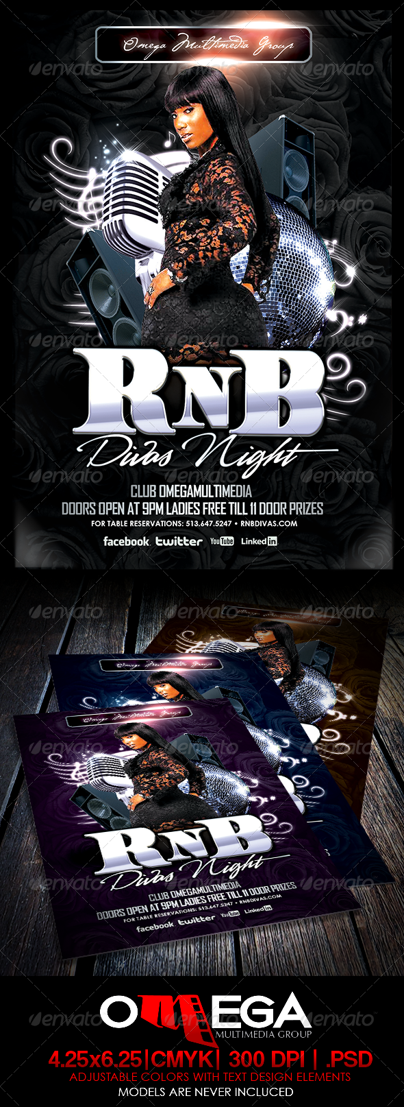 RnB Divas Night - Events Flyers