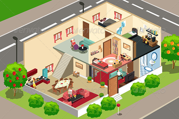 People at Home - Objects Vectors